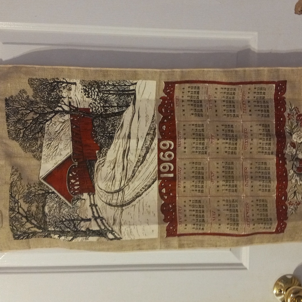 1969 calendar towel - Picture 5 of 5